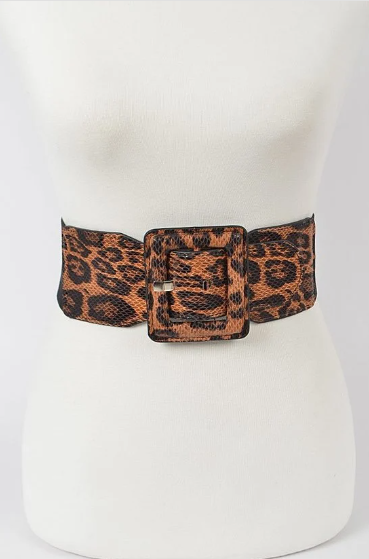 Plus Size Leopard Faux leather Belt-Black – Curvy Sense