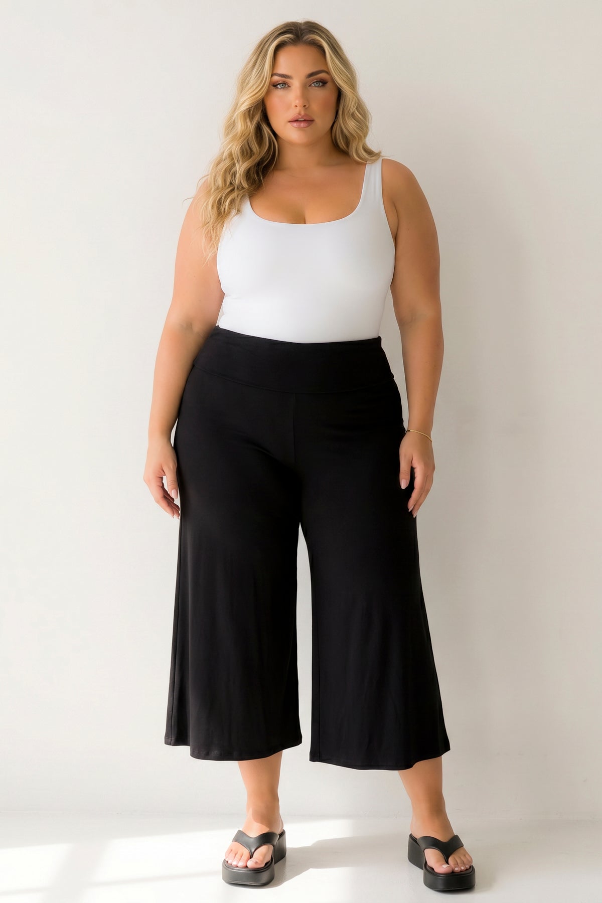 plus size womens dress pants Curvy Sense Gaucho Capri 3X / Black color:BLUE - BLUE YGroup_landon-mini-dress-petite 6X W 62 in White Dress with Black