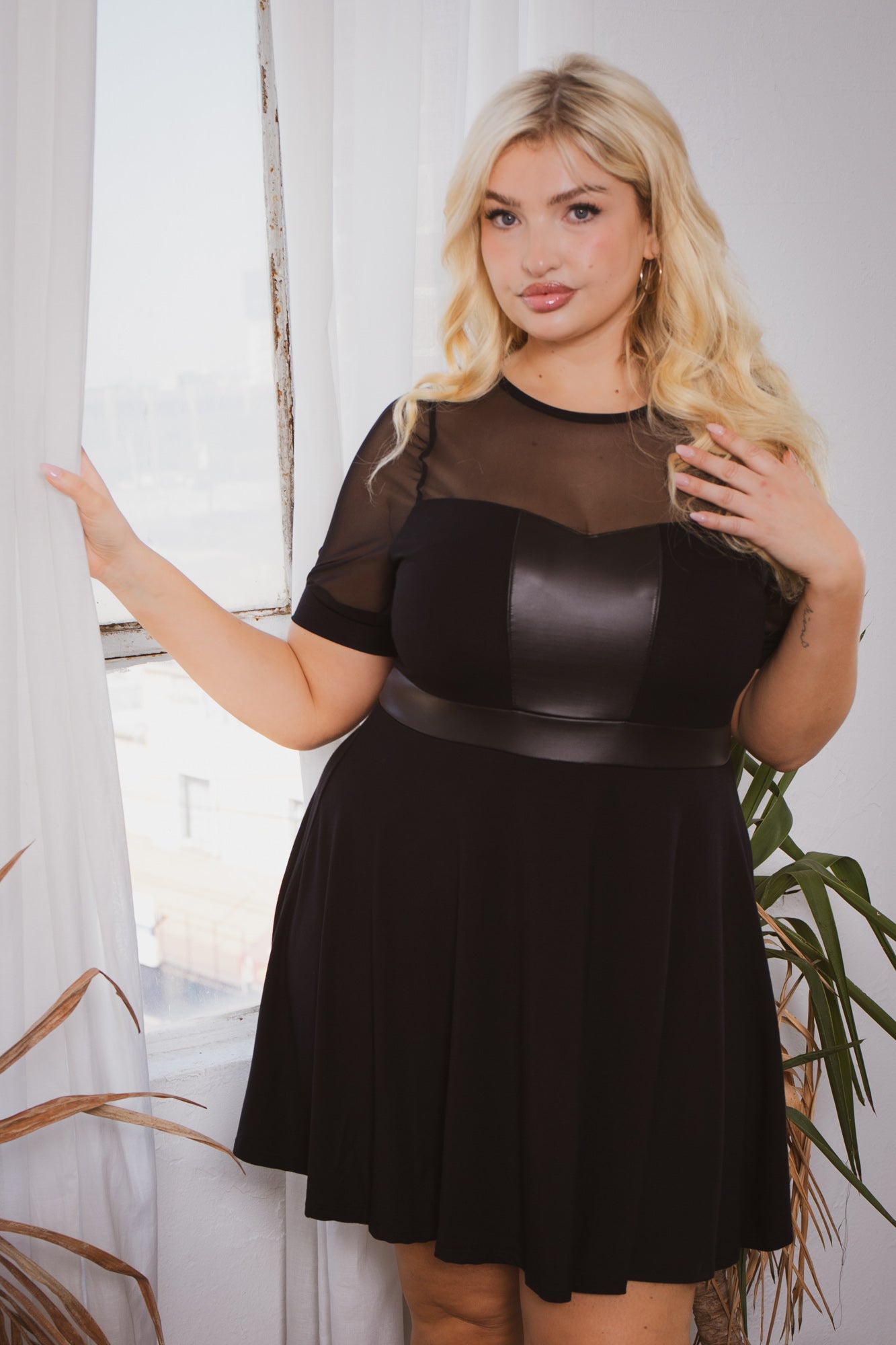 Plus Size Imani Flare Dress - Black Plus Size Imani Flare Dress - Black
