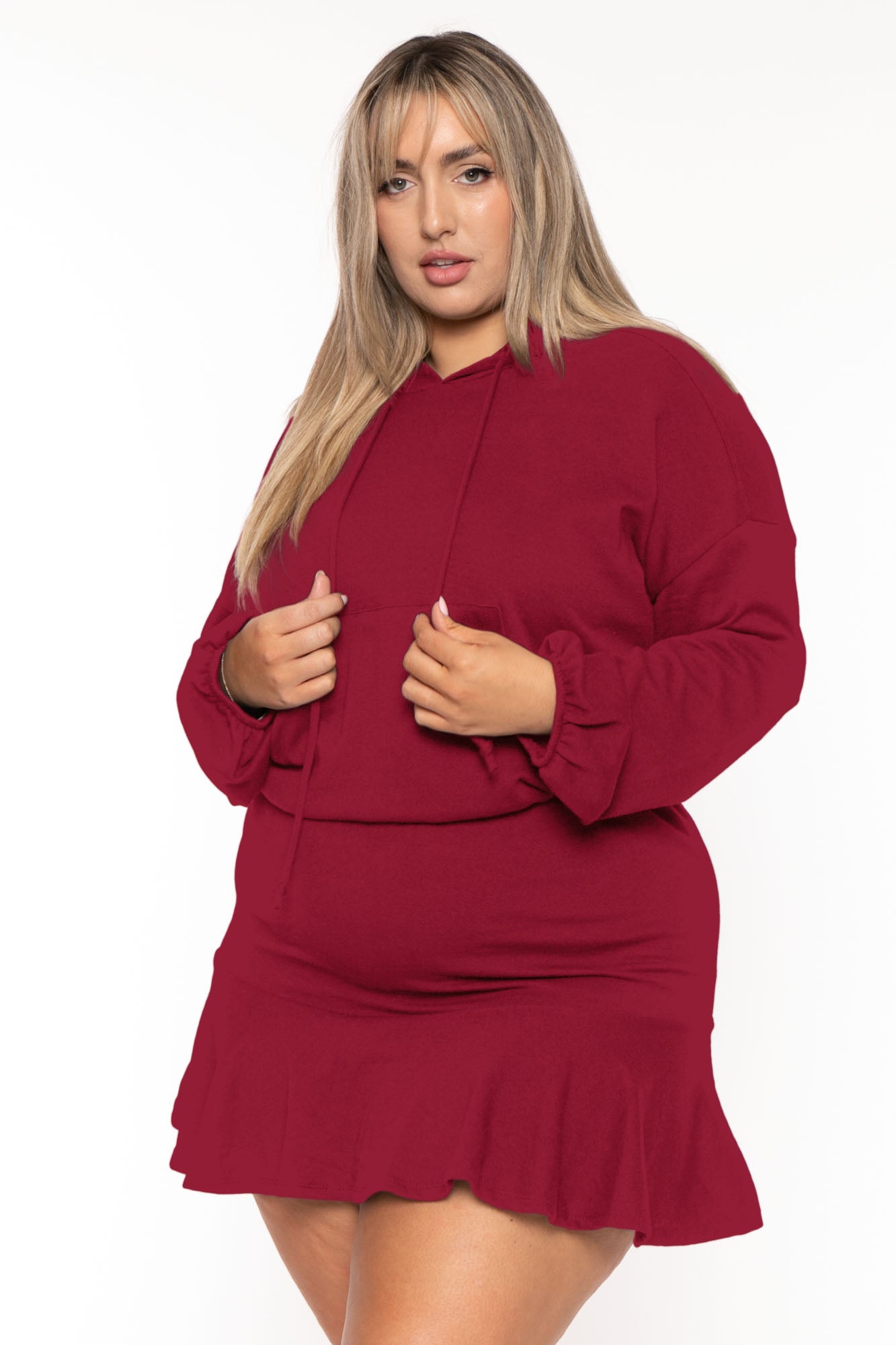 Torrid French Terry Embellished Burgundy Pullover Mini Dress Plus Size 4X  NWT 