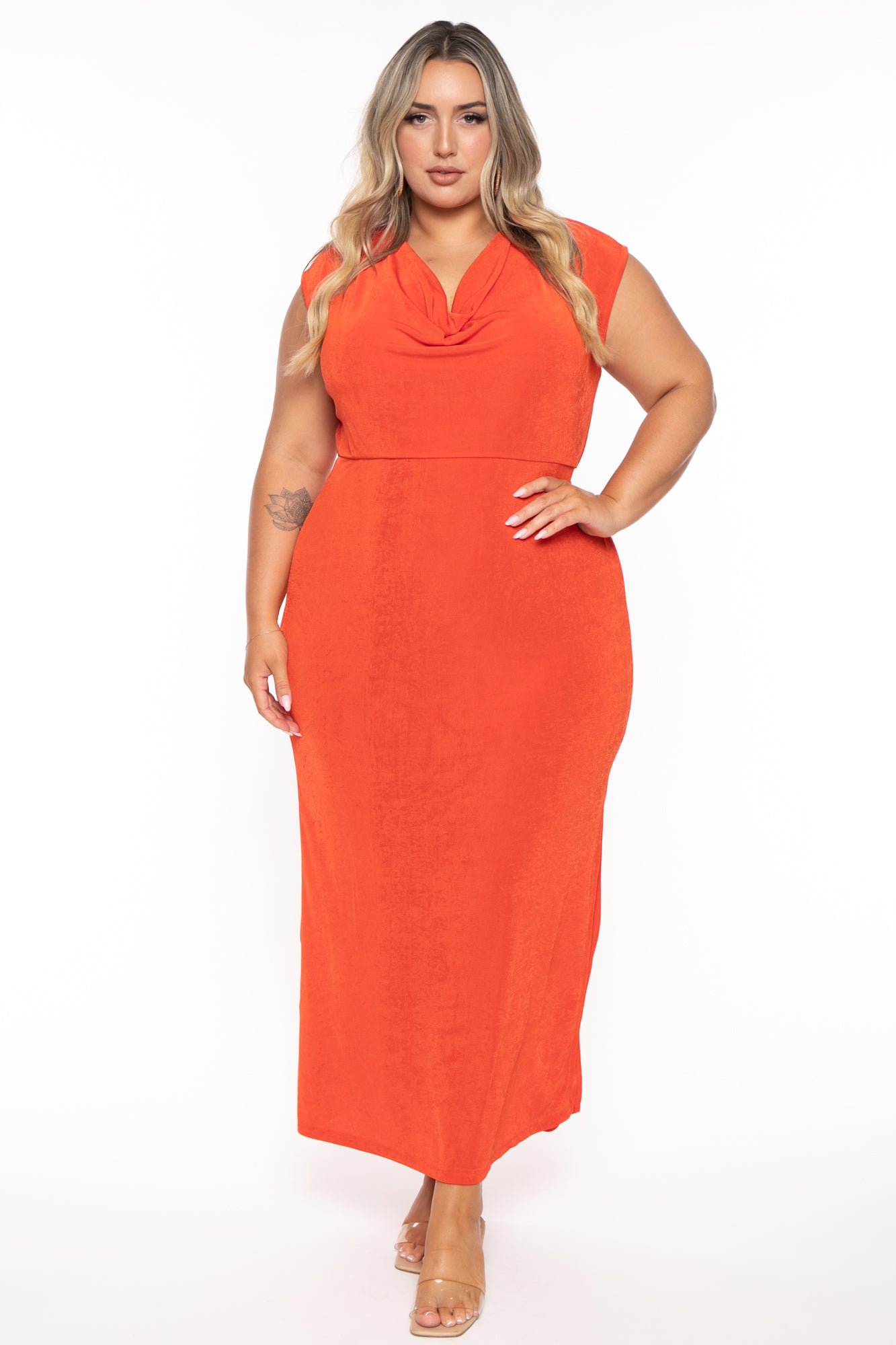 Plus Size Velma Cowl Neck Maxi Dress