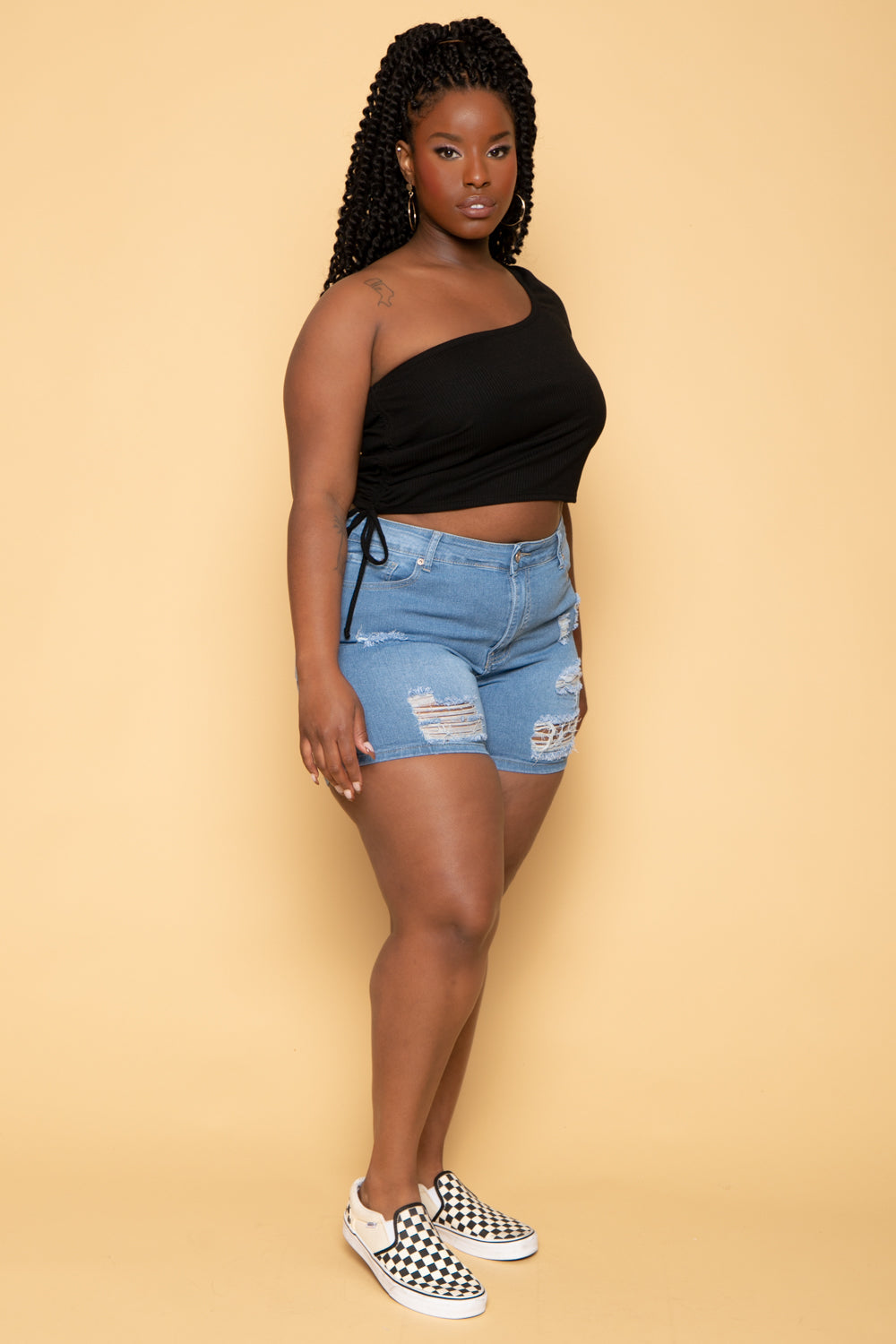 Randy Curvy tweed zip one piece Sサイズ Curvy tweed zip one piece – Randy