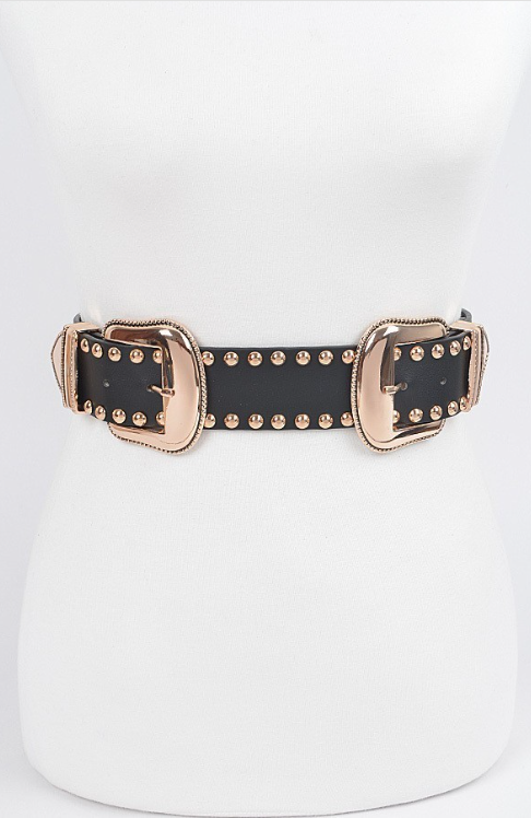 Plus size double buckle belt deals
