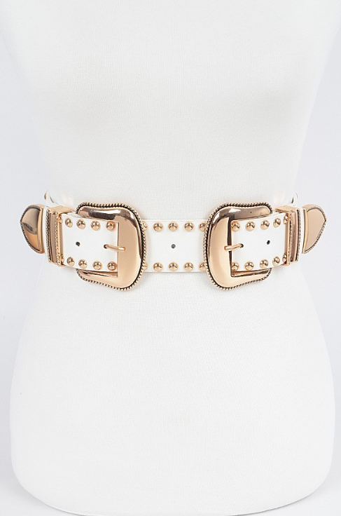 Yours Clothing Womens Plus Size Double Circle Wide Belt