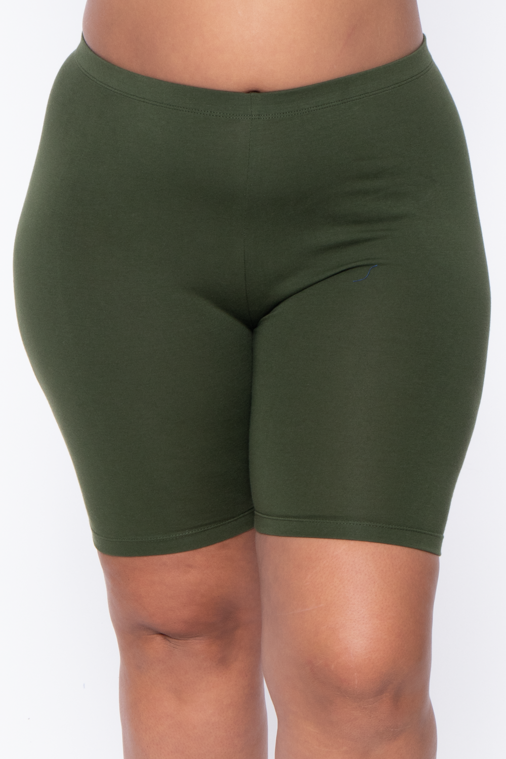 Plus Size Basic Biker Shorts - Army Green – Curvy Sense