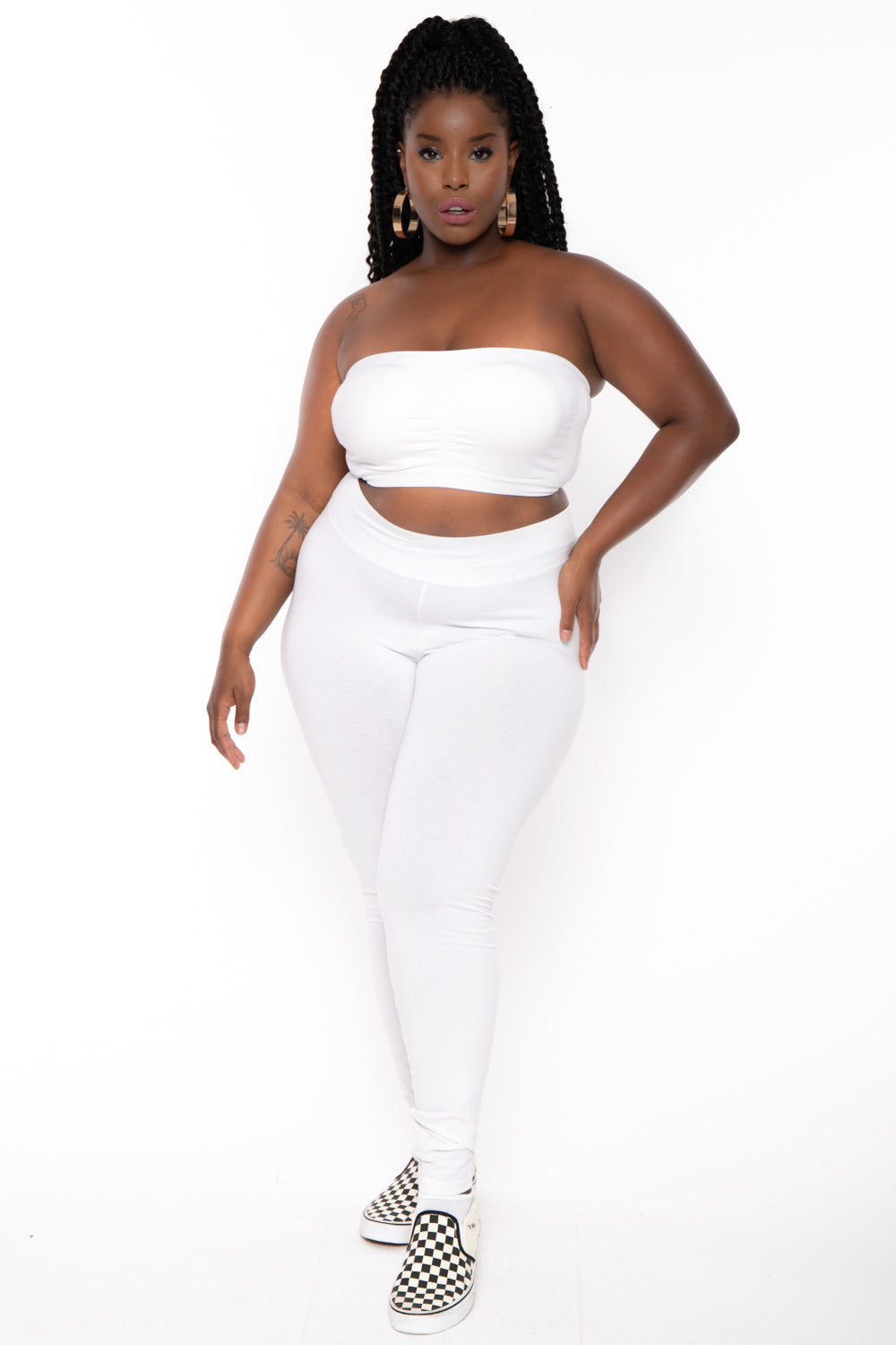 Buy Woman Within Women's Plus Size Leggings In Stretch Knit White