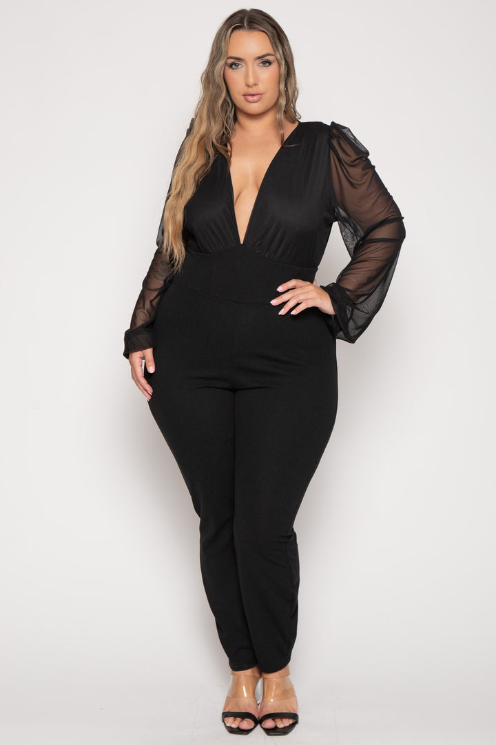 Plus Size Priya  Jumpsuit  - Black