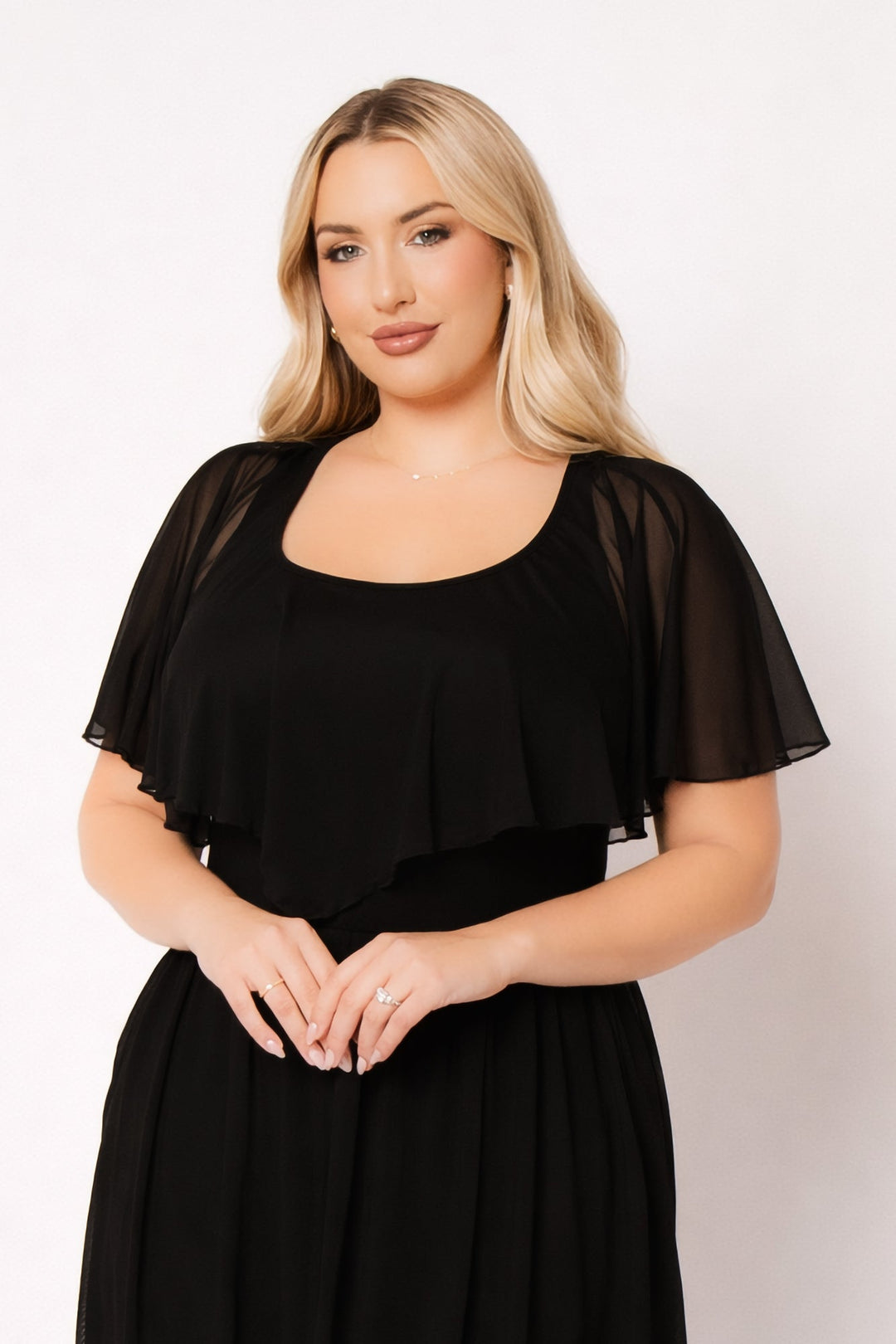 Plus Size Serafina Flare Dress - Black