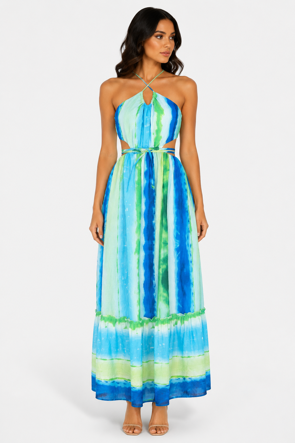 Azure Falls Maxi Dress - Blue