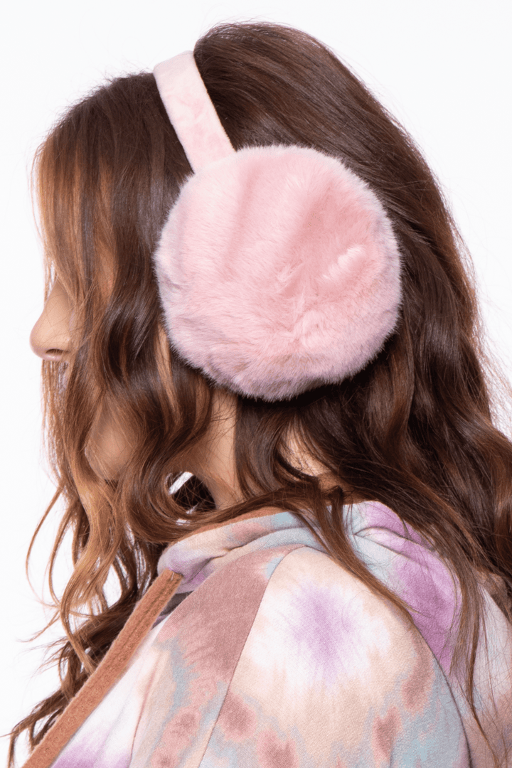 Illuma Fashion Accessories ONE SIZE / Pink Basic Fluffy  Faux Fur Ear Muffs - Pink