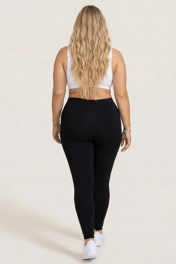 Curvy Sense Inc. Bottoms Plus Size Aura Z Leggings - Black