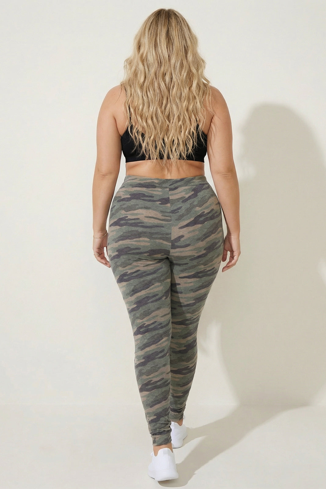Curvy Sense Inc. Bottoms Plus Size Aura Z Leggings - Olive