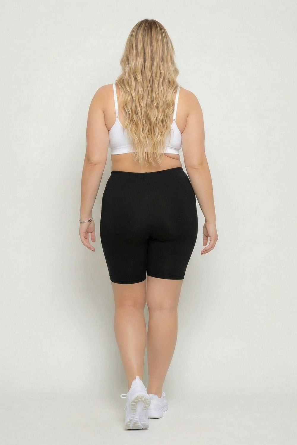 Zenana Bottoms Plus Size Cirrus Bike Shorts - Black