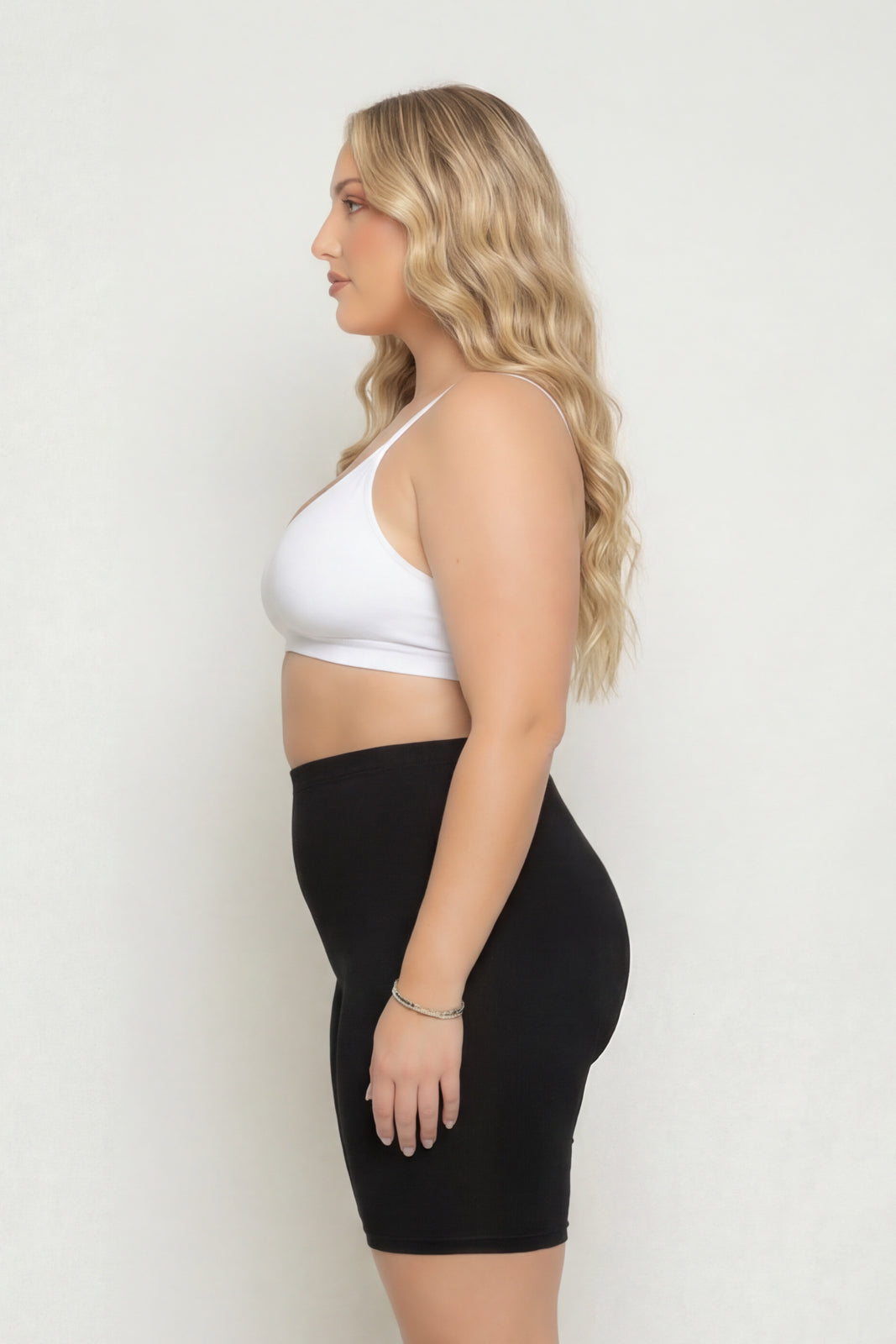 Zenana Bottoms Plus Size Cirrus Bike Shorts - Black