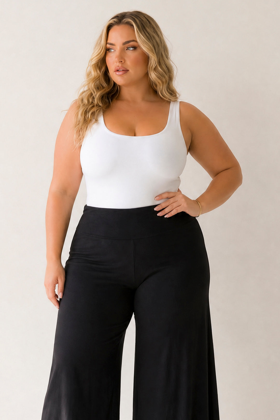 Curvy Sense Inc. Bottoms Plus Size Curvy Sense Gaucho Capri Pants
