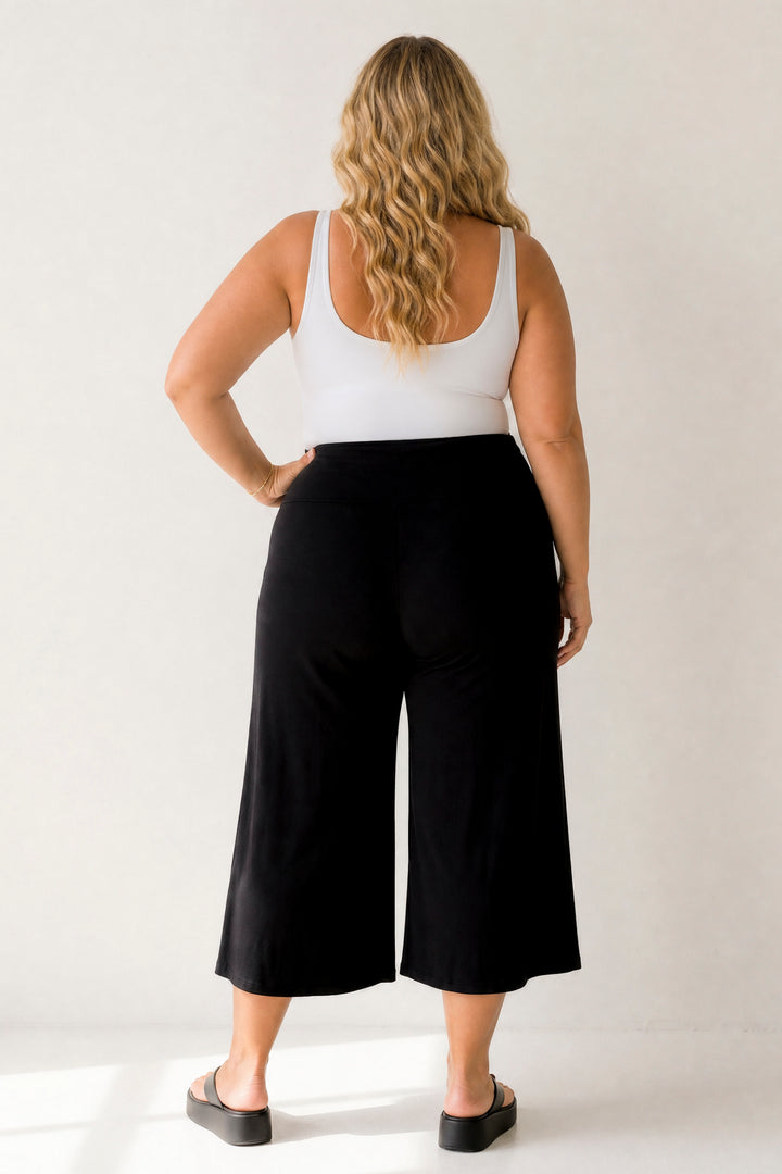 Curvy Sense Inc. Bottoms Plus Size Curvy Sense Gaucho Capri Pants