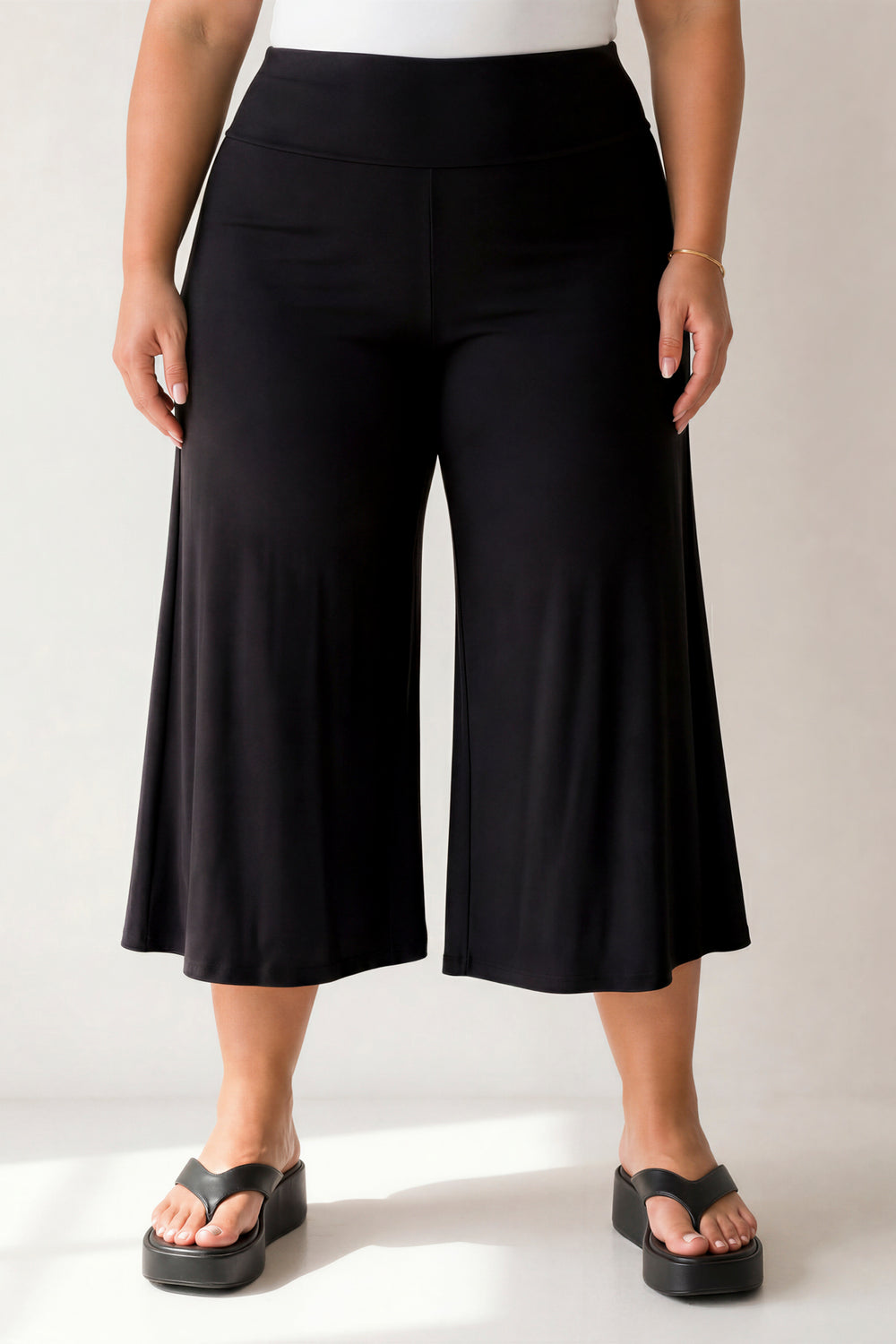 Curvy Sense Inc. Bottoms Plus Size Curvy Sense Gaucho Capri Pants