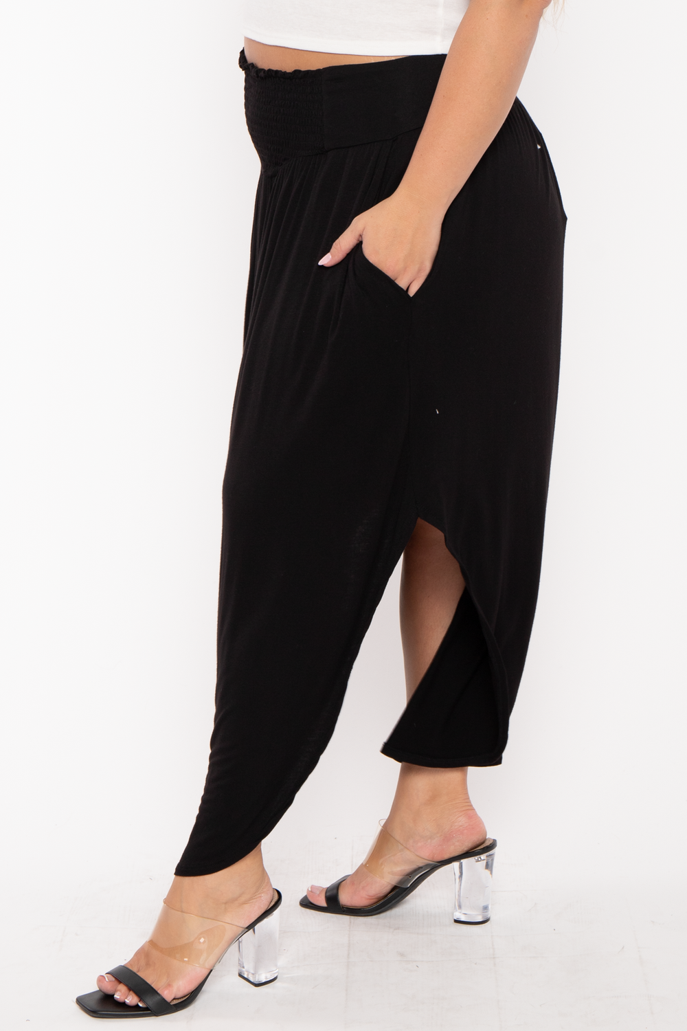 CULTURE CODE Bottoms Plus Size Darby Smocked  Maxi Skirt - Black