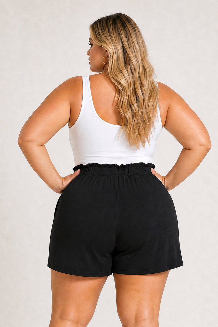 Curvy Sense Inc. Bottoms Plus Size Effortless Comfort Shorts - Black