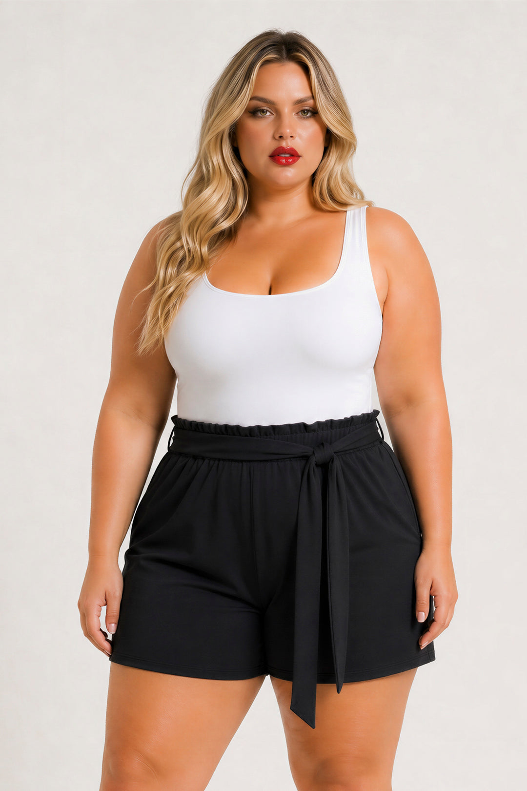 Curvy Sense Inc. Bottoms Plus Size Effortless Comfort Shorts - Black