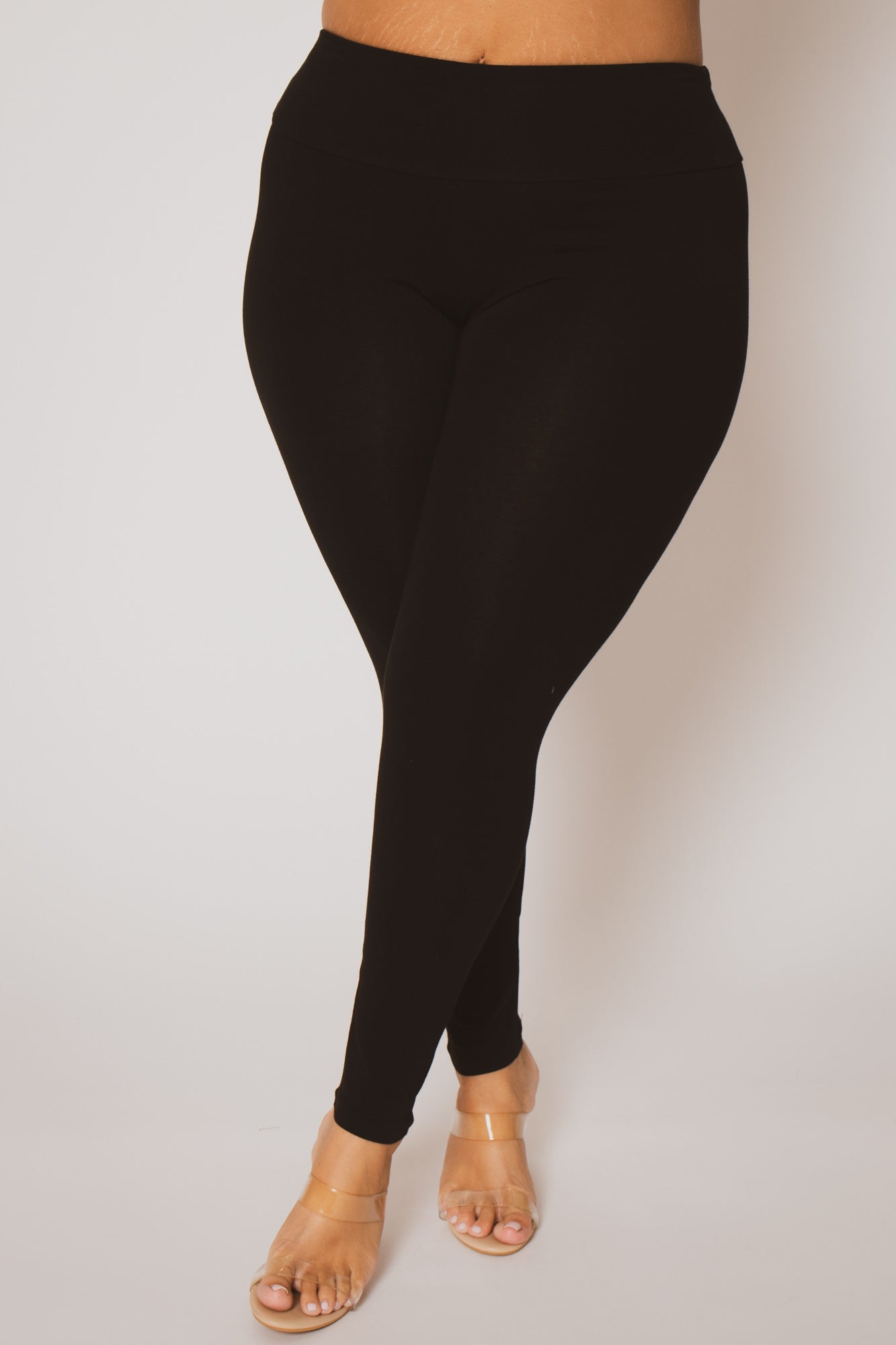 Women's Plus Size Amber Leggings - Black - Curvy Sense