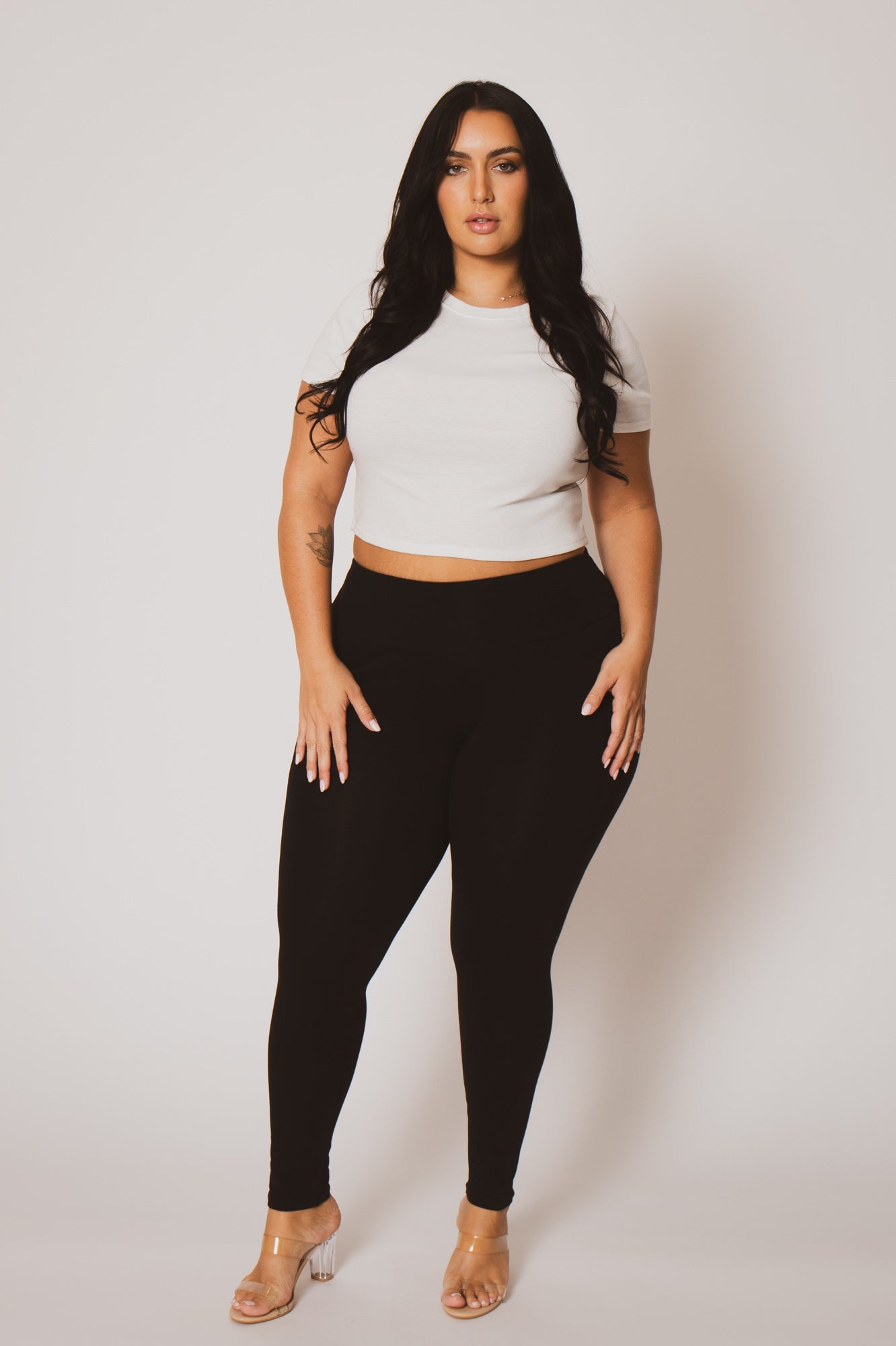 Women's Plus Size Ember Leggings - Black - Curvy Sense