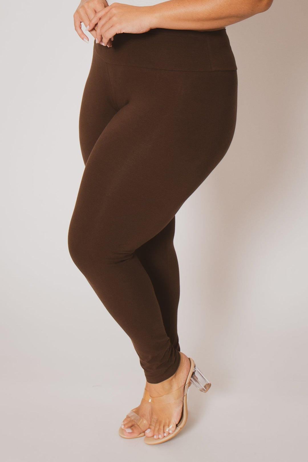 Ambiance Bottoms Plus Size Ember Leggings - Brown