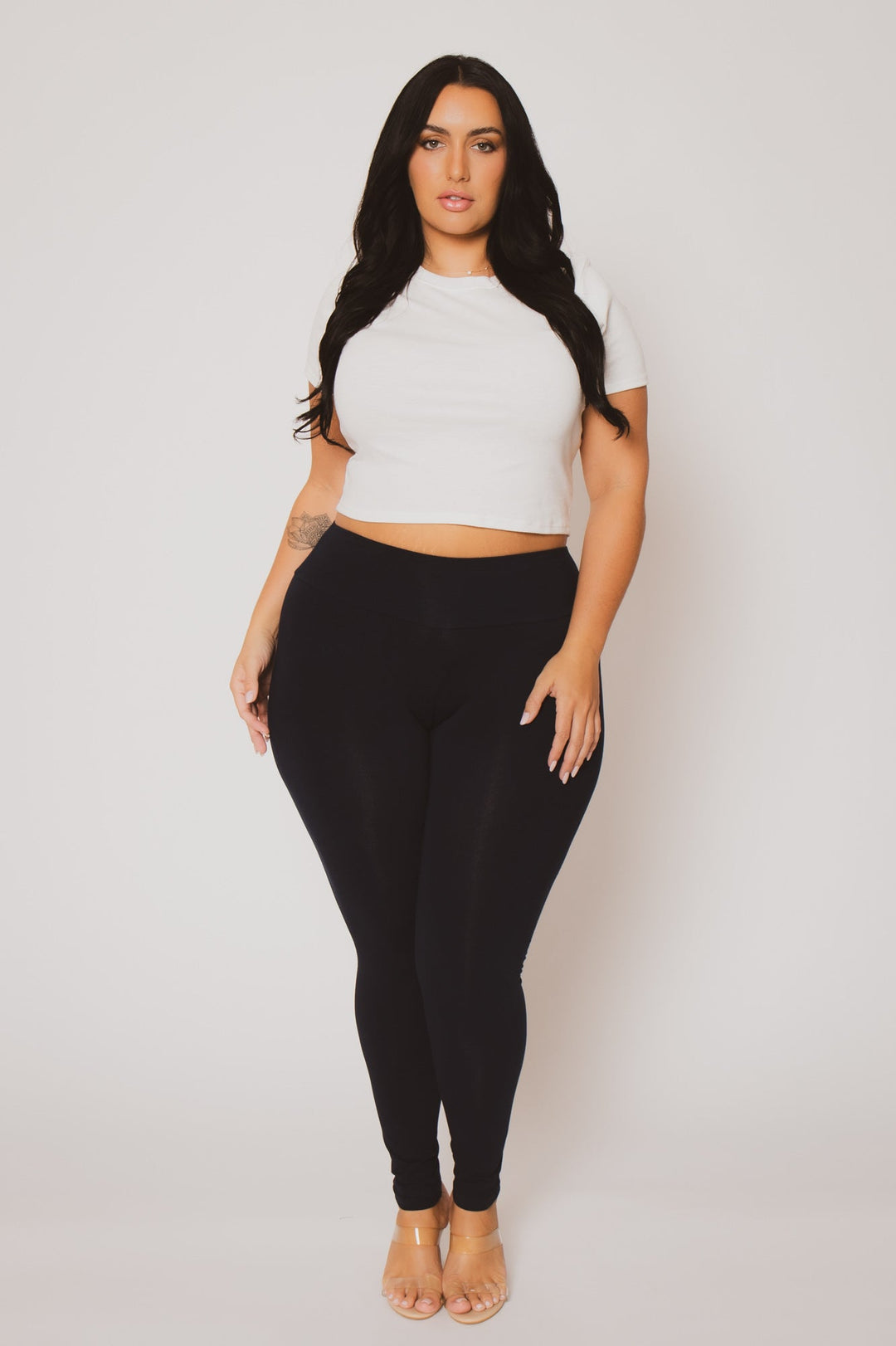Ambiance Bottoms Plus Size Ember Leggings - Navy