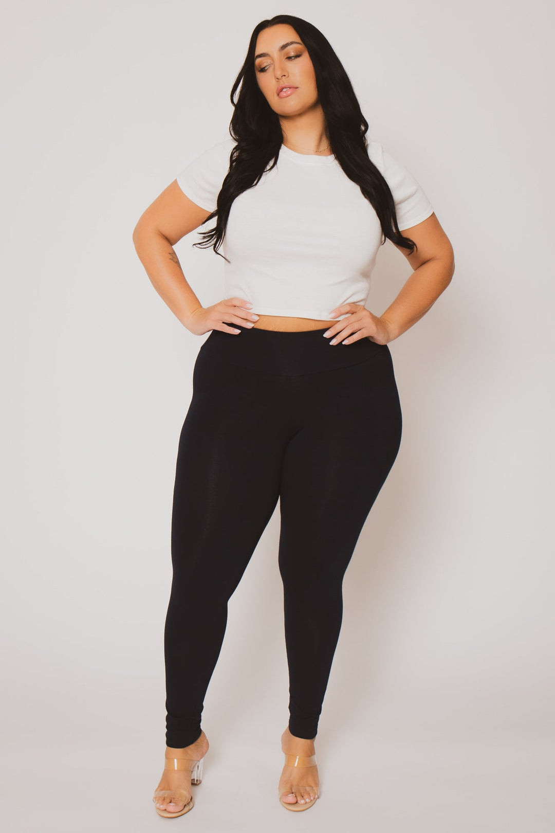 Ambiance Bottoms Plus Size Ember Leggings - Navy