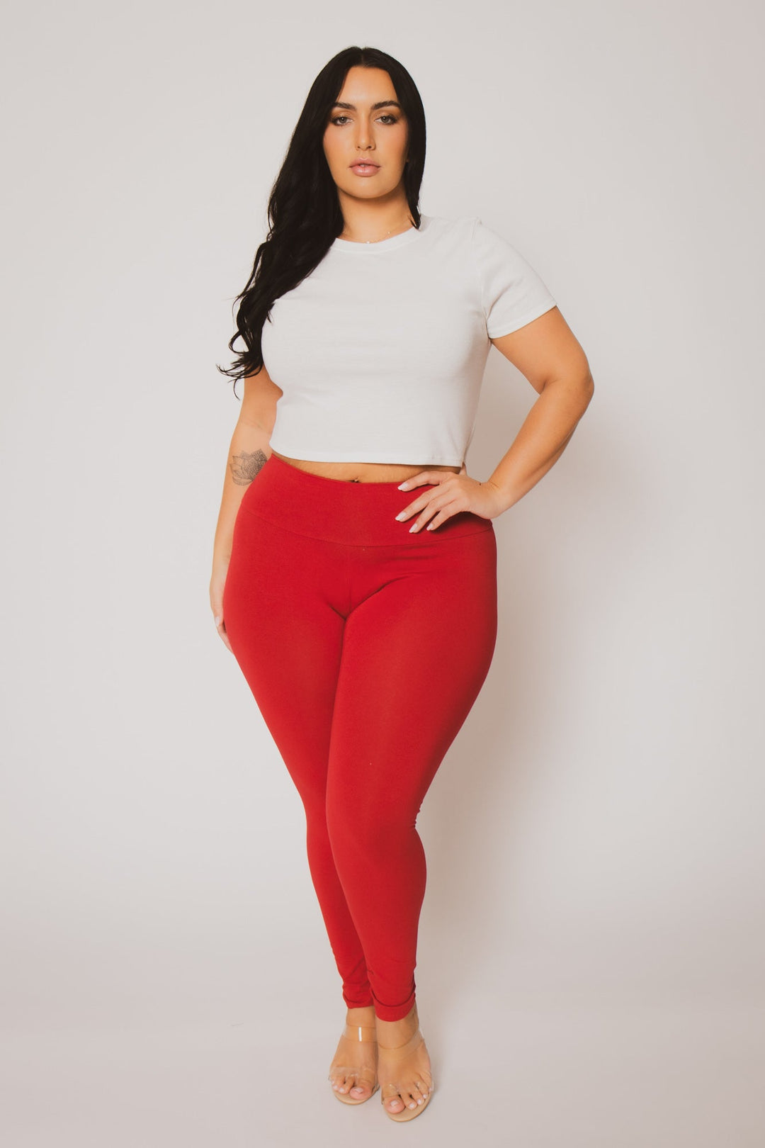 Ambiance Bottoms Plus Size Ember Leggings - Red
