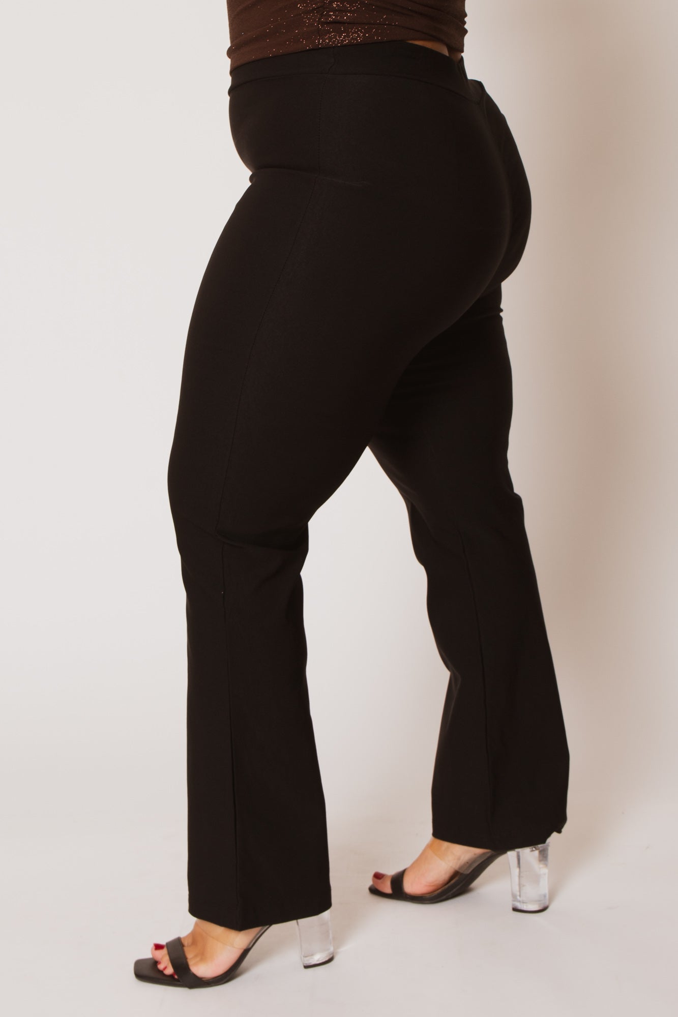 Women's Plus Size Essential Curve Pants - Black - Curvy Sense
