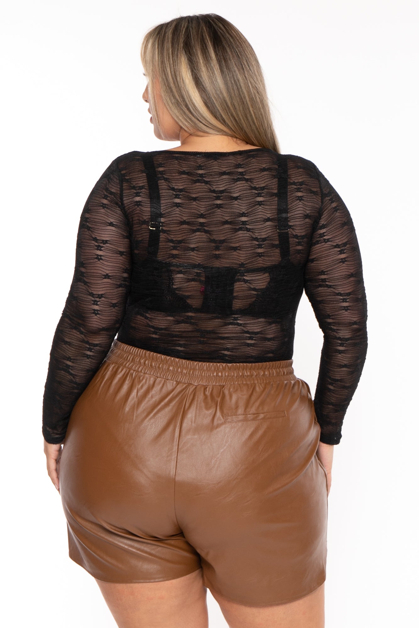 Plus size faux shop leather biker shorts