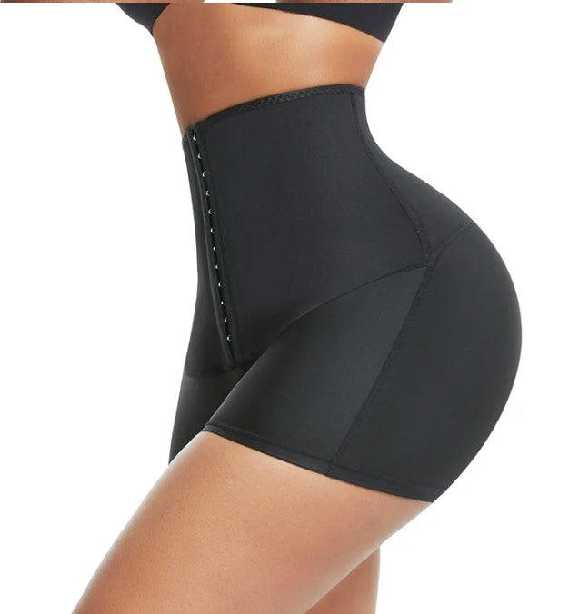 XIAMEN HEXIN INTERNATIONAL Bottoms Plus Size Fitness Exercise Shaper Shorts - Black