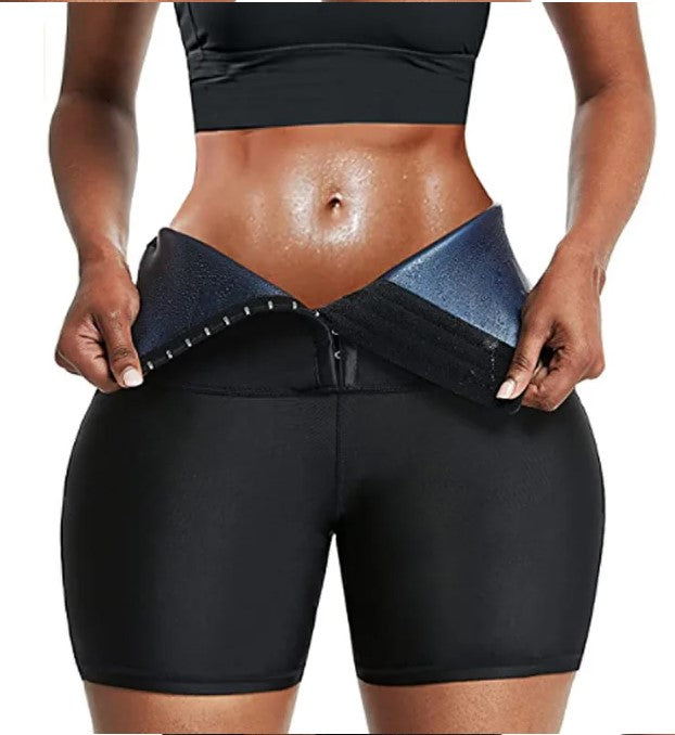 China Bottoms 1X / Black Plus Size Fitness Exercise Shaper Shorts - Black