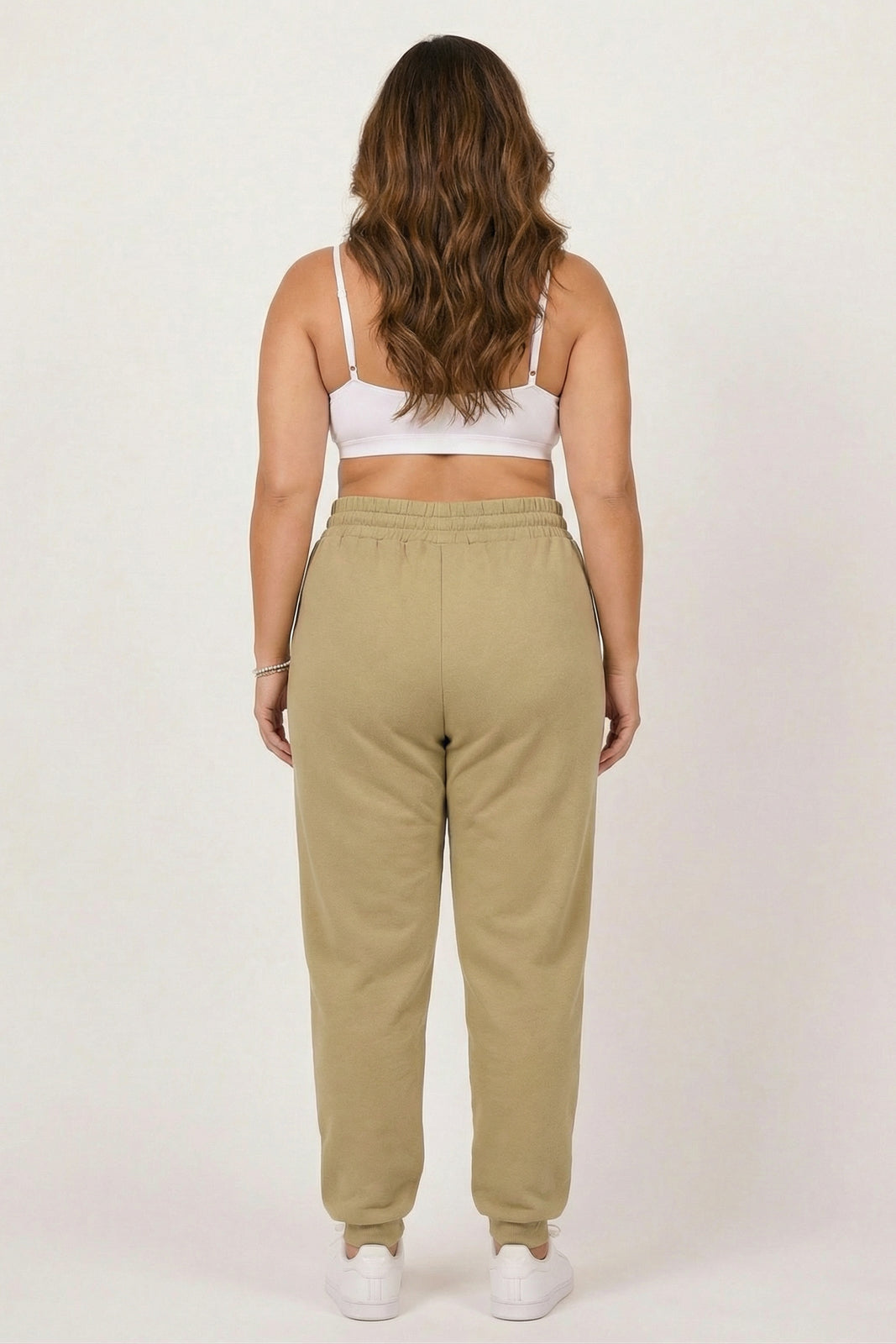 ZENANA Bottoms Plus Size French Terry Jogger - Khaki