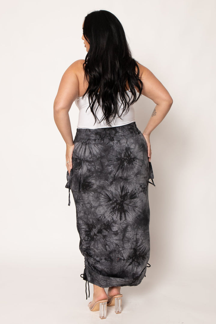 K TOO Bottoms Plus Size It Girl Utility Skirt - Black