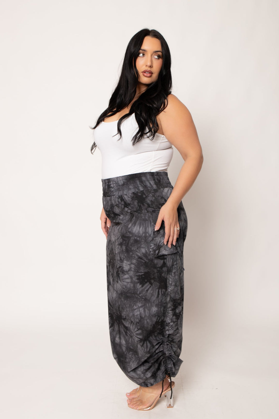 K TOO Bottoms Plus Size It Girl Utility Skirt - Black