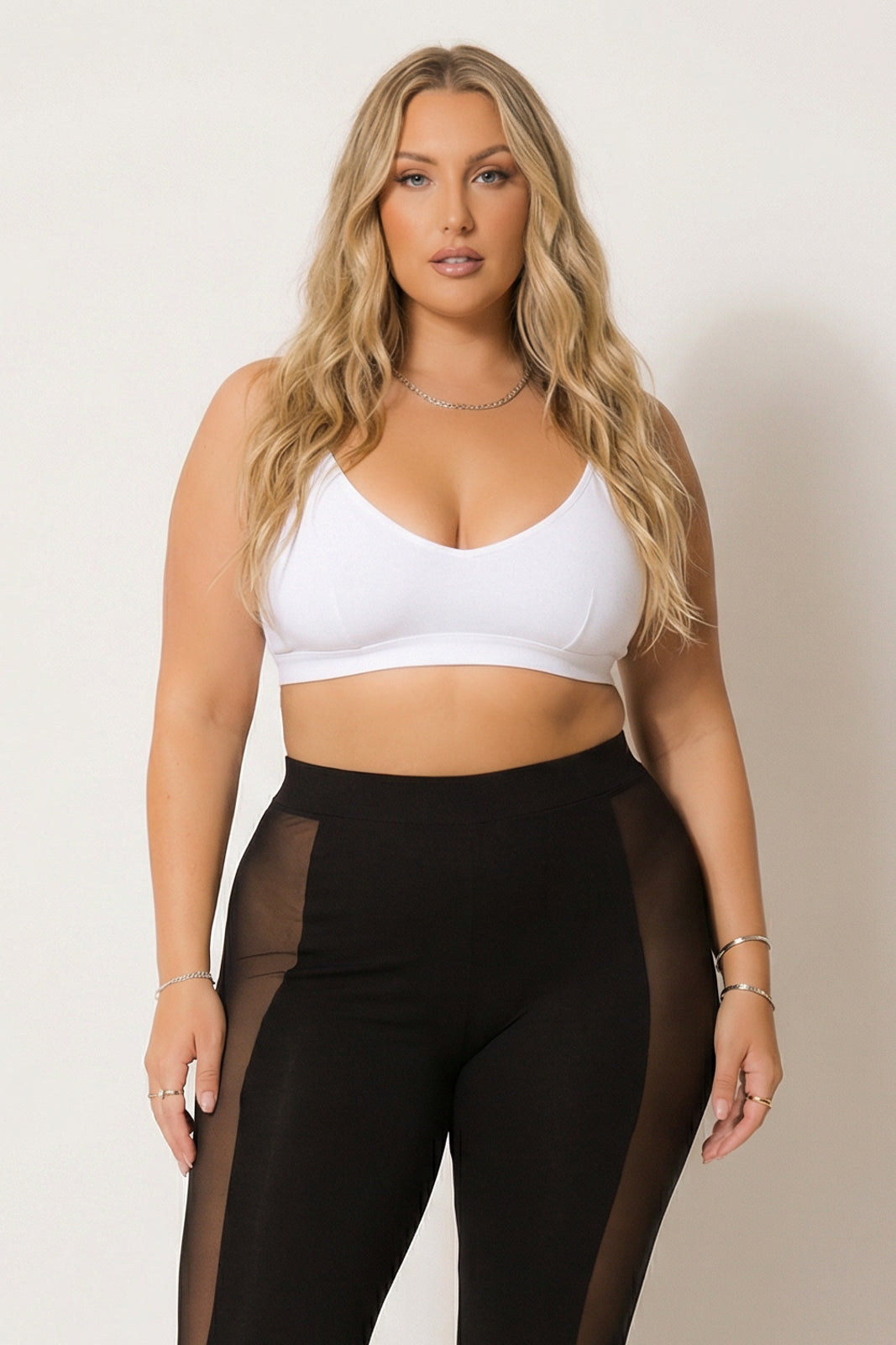 Tunica Beadchica Taglie Forti Con Volant - Top Leggero Per Leggings, Stampa Nero E Fiore, 4XL