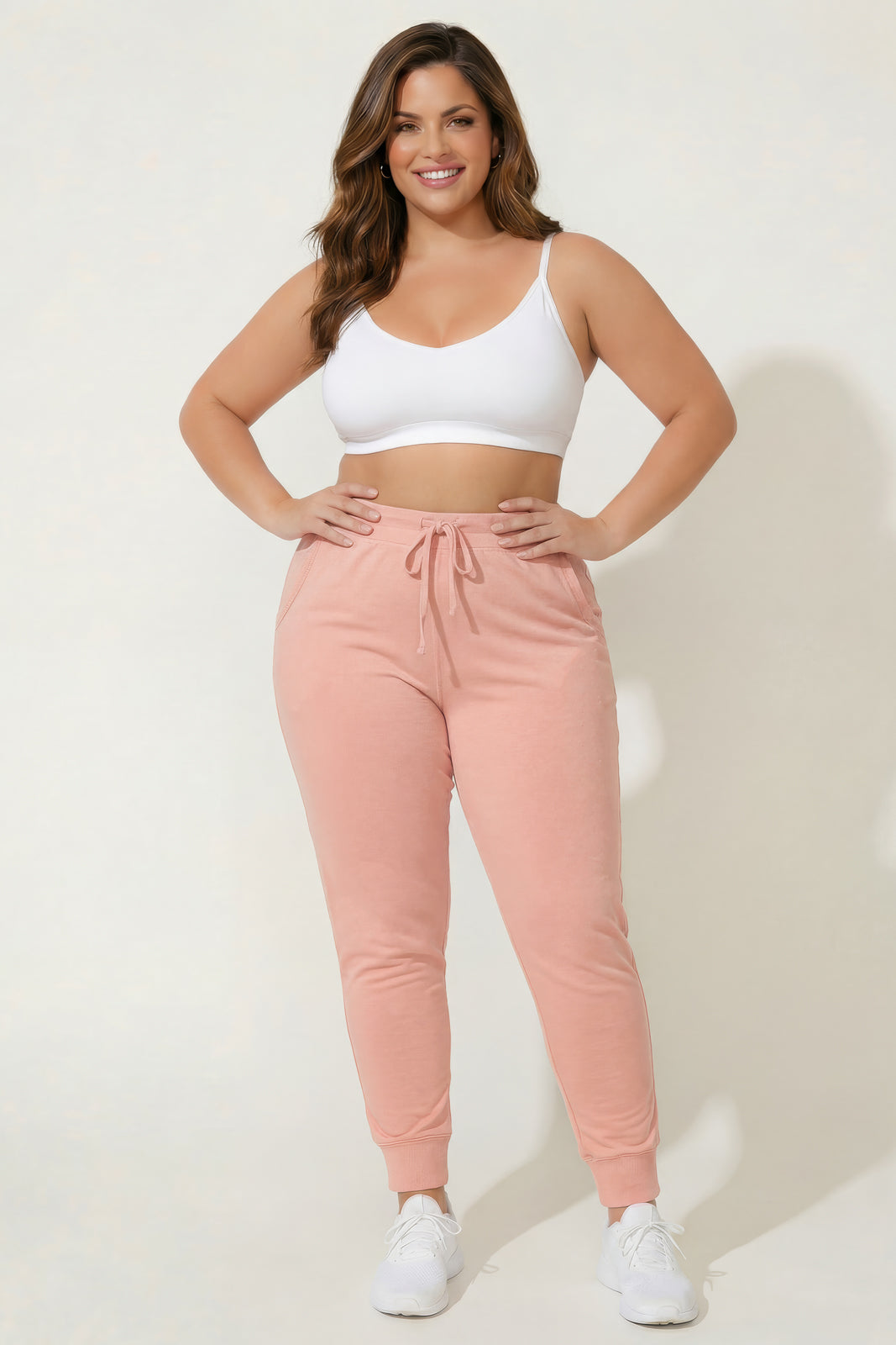 Ambiance Bottoms Plus Size Nimbus Jogger Pants - Mauve