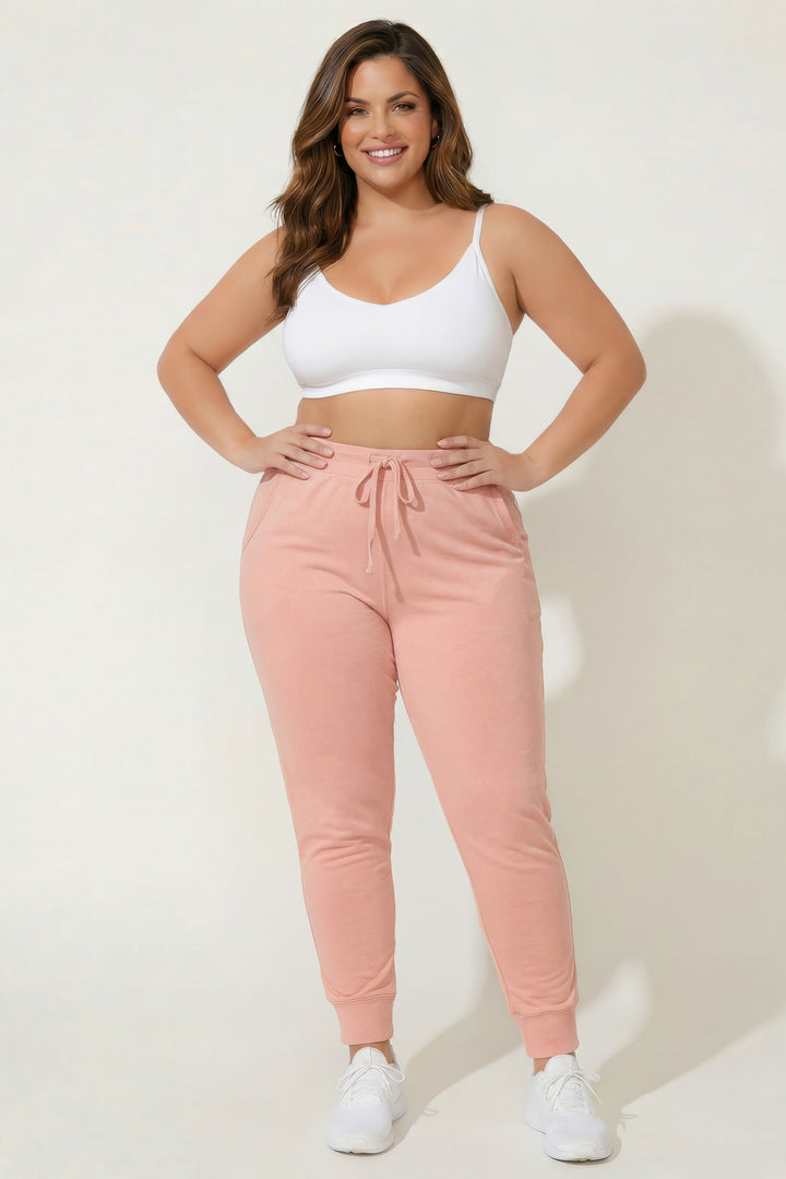 Ambiance Bottoms Plus Size Nimbus Jogger Pants - Mauve