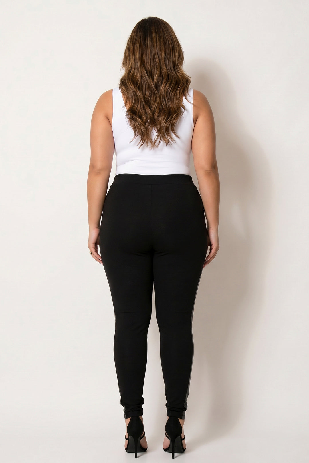 Curvy Sense Inc. Bottoms Plus Size Rebel Edge Moto Leggings - Black