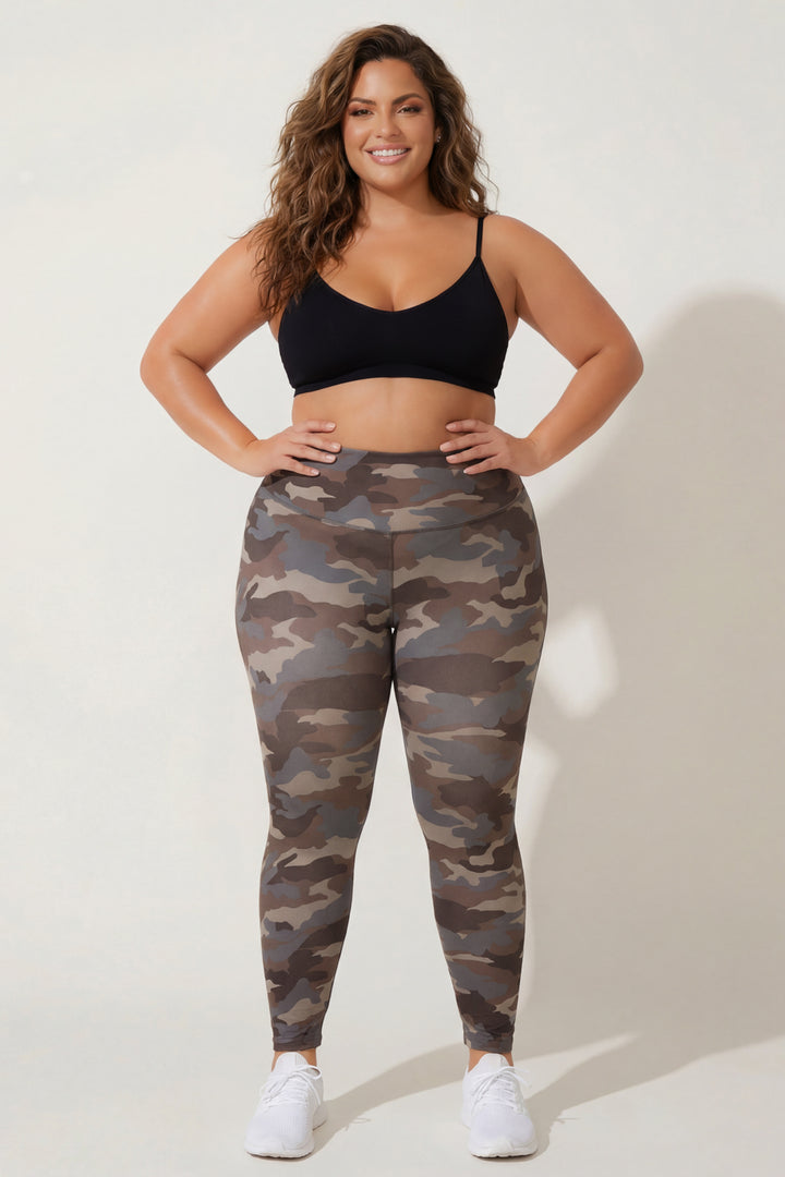 Rae mode Bottoms Plus Size Riley Capri Yoga Legging - Olive