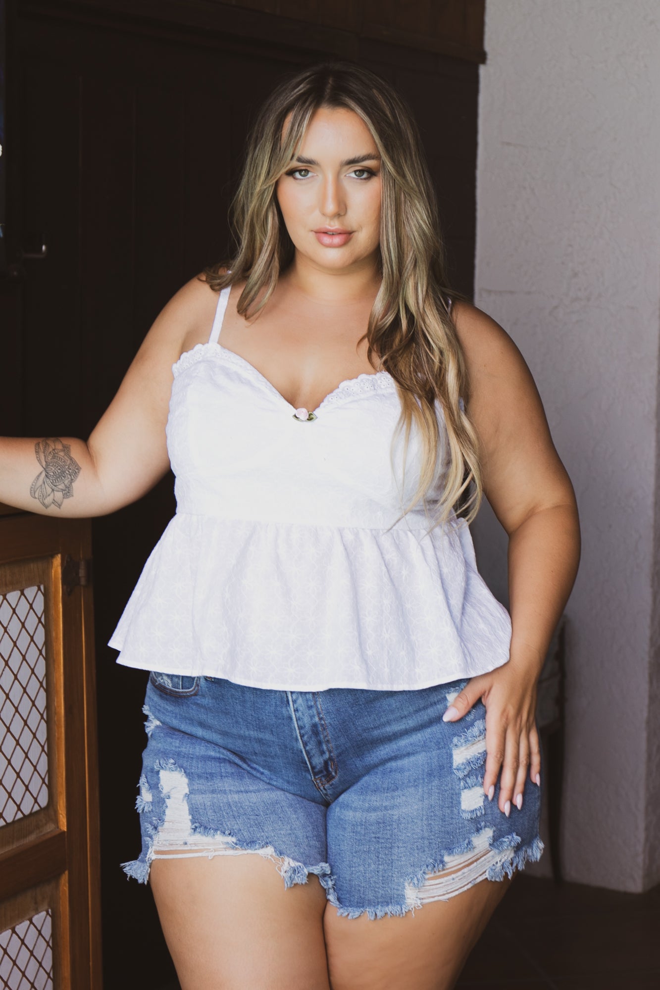 Denim shorts plus size best sale