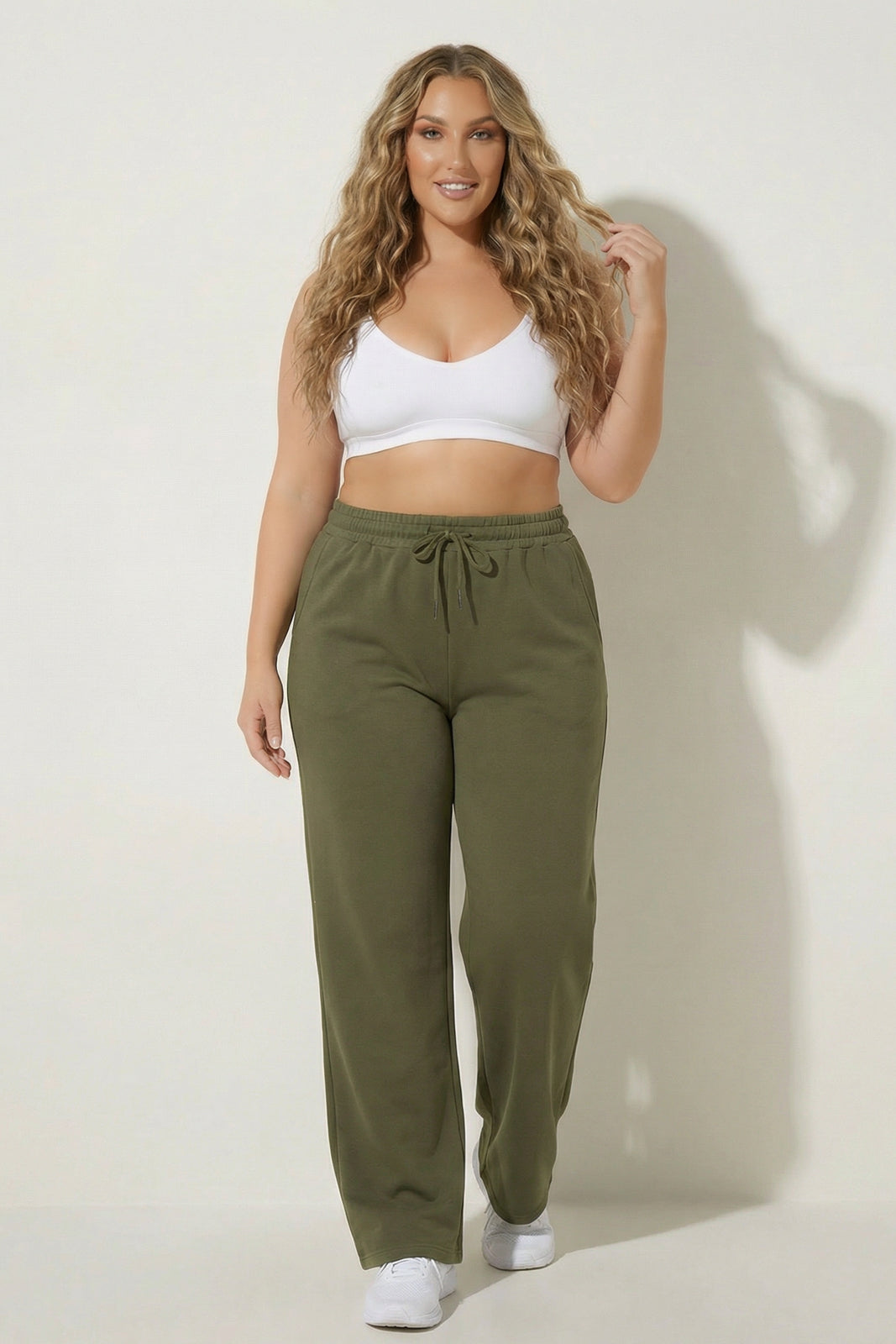Capella Bottoms Plus Size Stratus Ease Jogger - Olive