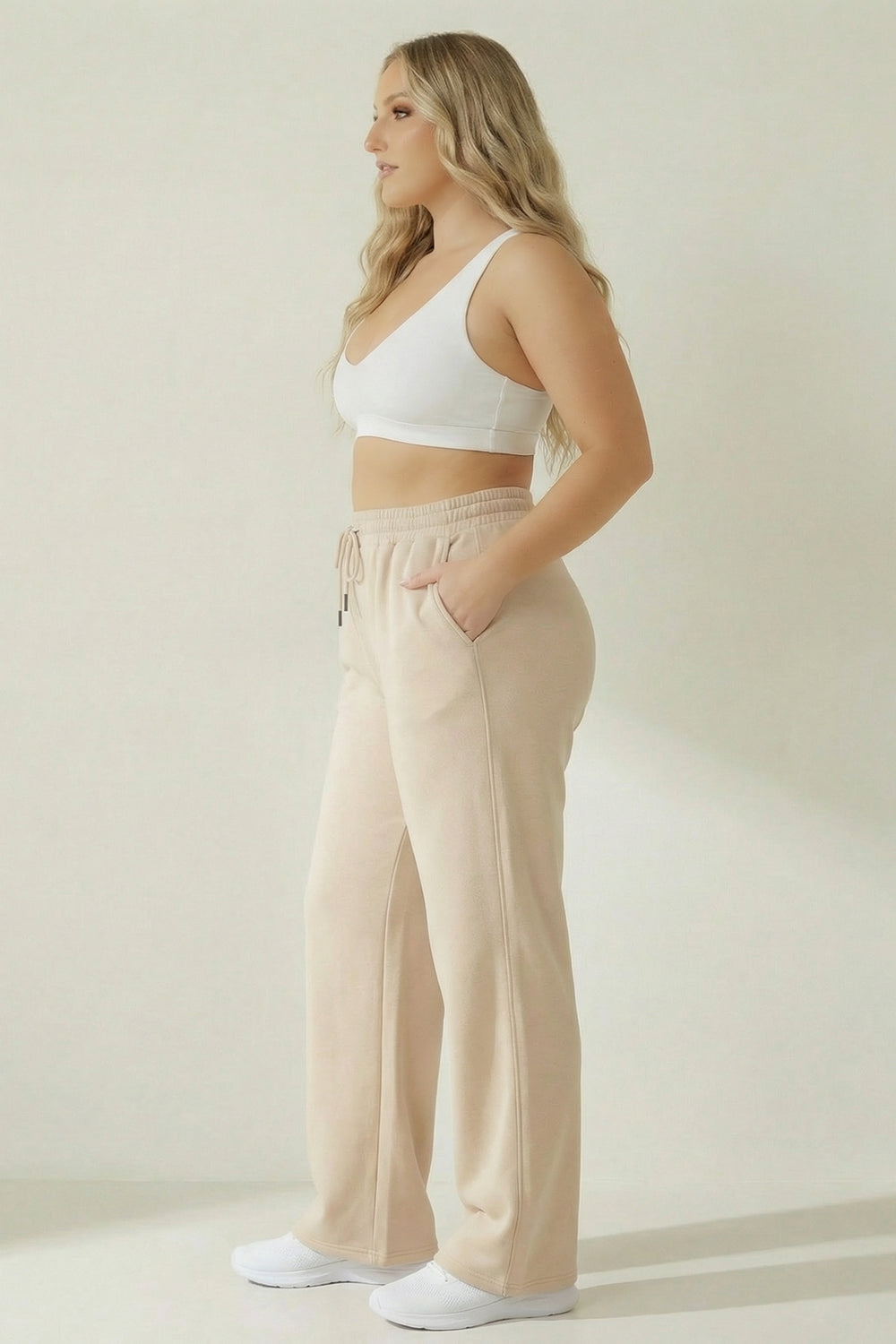 Capella Bottoms Plus Size Stratus Ease Jogger - Stone
