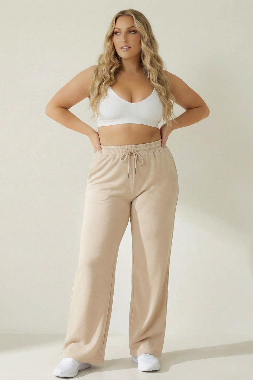 Capella Bottoms Plus Size Stratus Ease Jogger - Stone