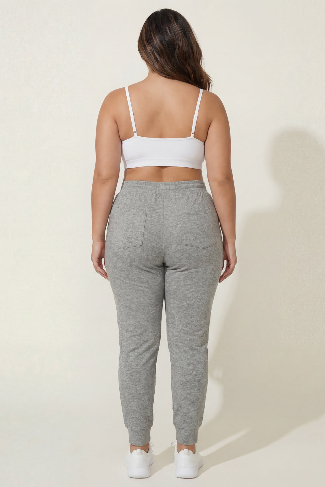 Women's Plus Size Nimbus Jogger Pants - Heather Grey - Curvy Sense