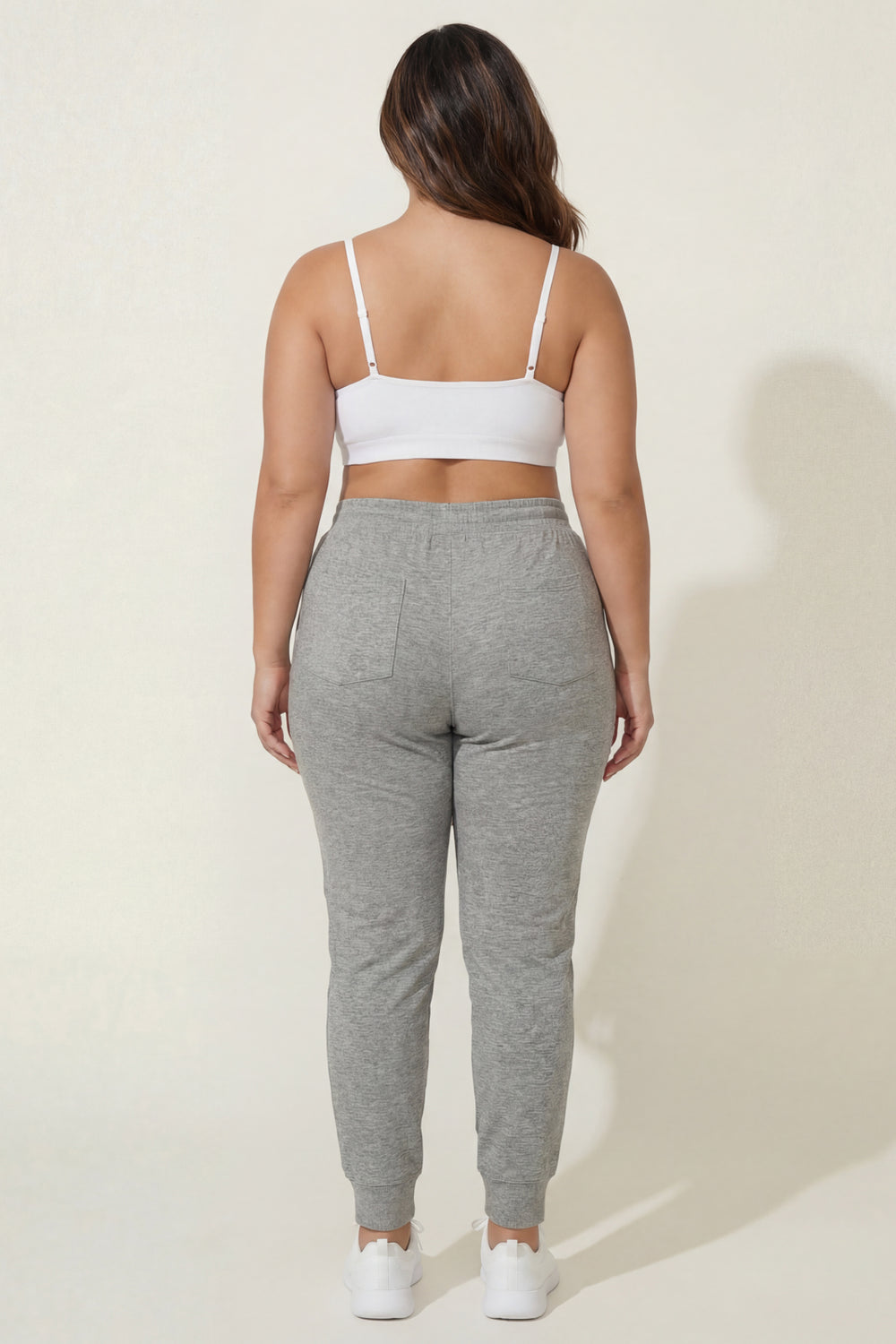 Ambiance Bottoms Plus Size Sweat Jogger - Heather Grey