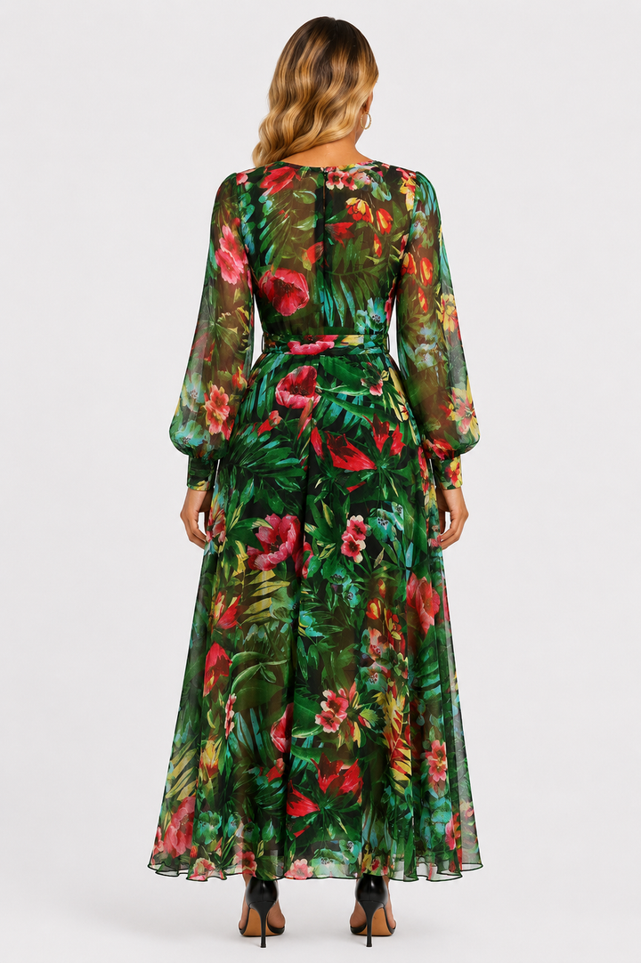 Spy Zone Dresses Amaris Floral Maxi Dress - Black