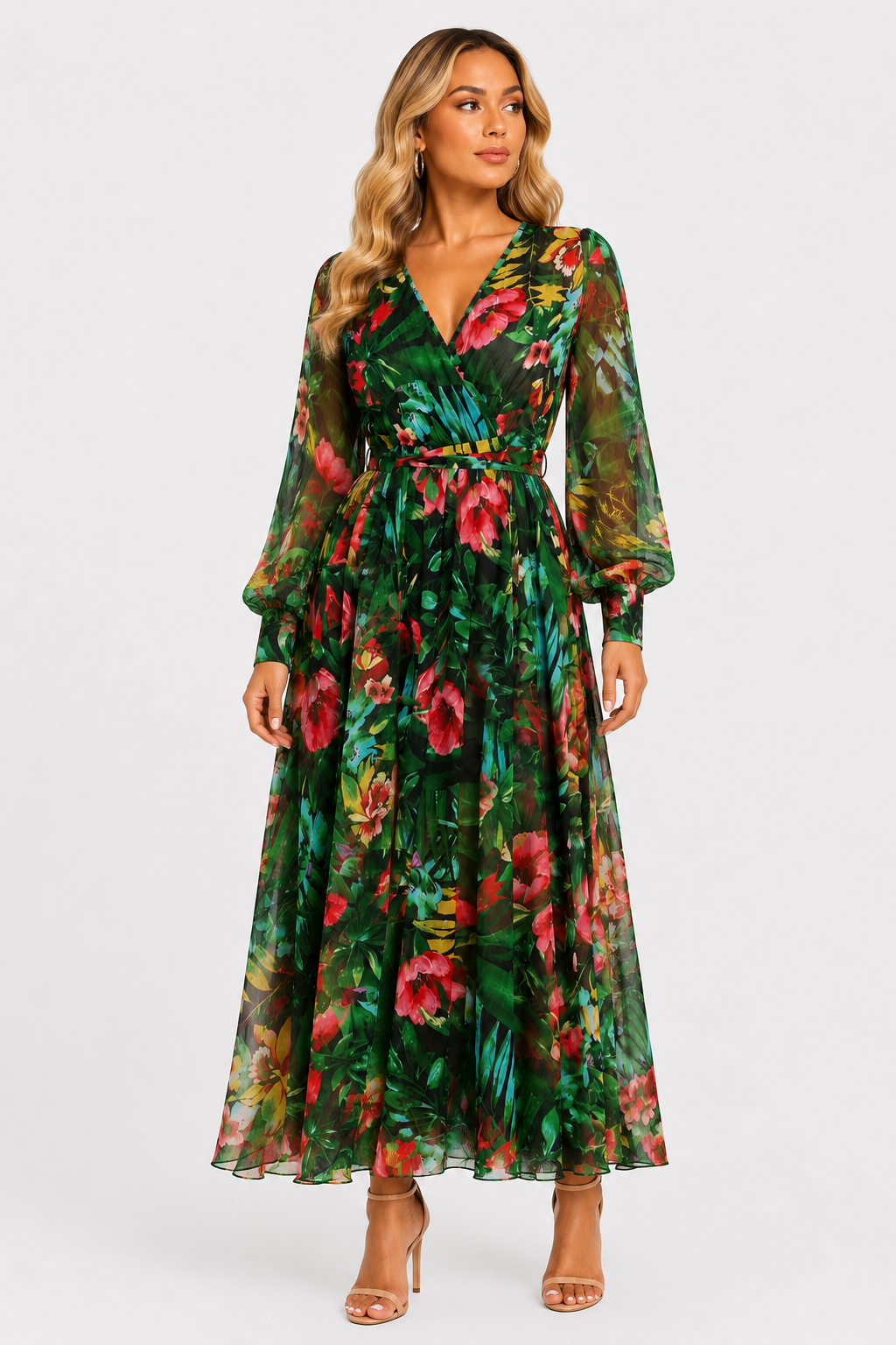 Spy Zone Dresses Amaris Floral Maxi Dress - Black
